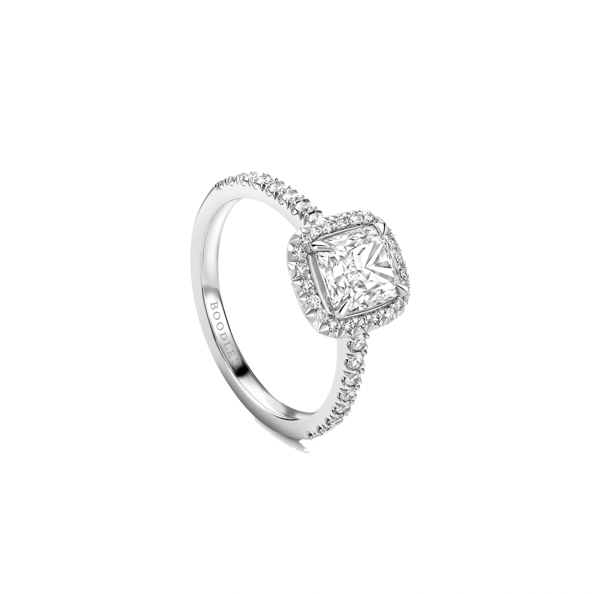 Boodles Vintage Cushion Diamond Platinum Engagement Ring Boodles Vintage Cushion Diamond Platinum Engagement Ring | Fine Rings | Coveti