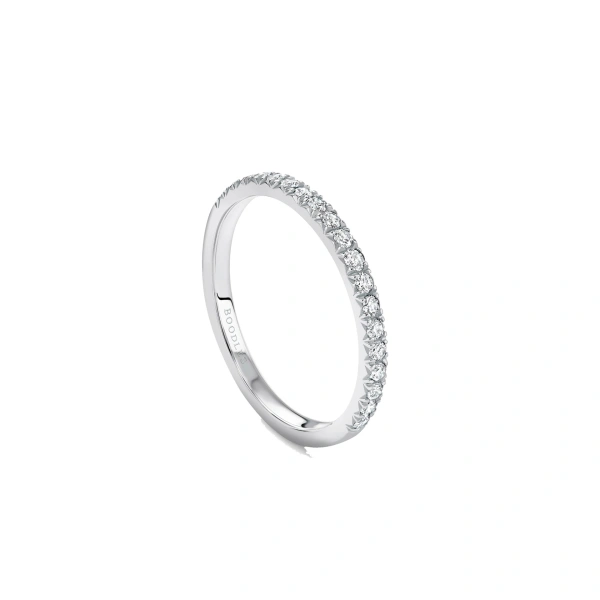 Boodles Vintage Half-Hoop Platinum Diamond Ring | Fine Rings | Coveti