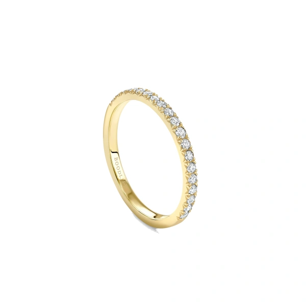 Boodles Vintage Half-Hoop Yellow Gold Diamond Wedding Band | Fine Rings | Coveti
