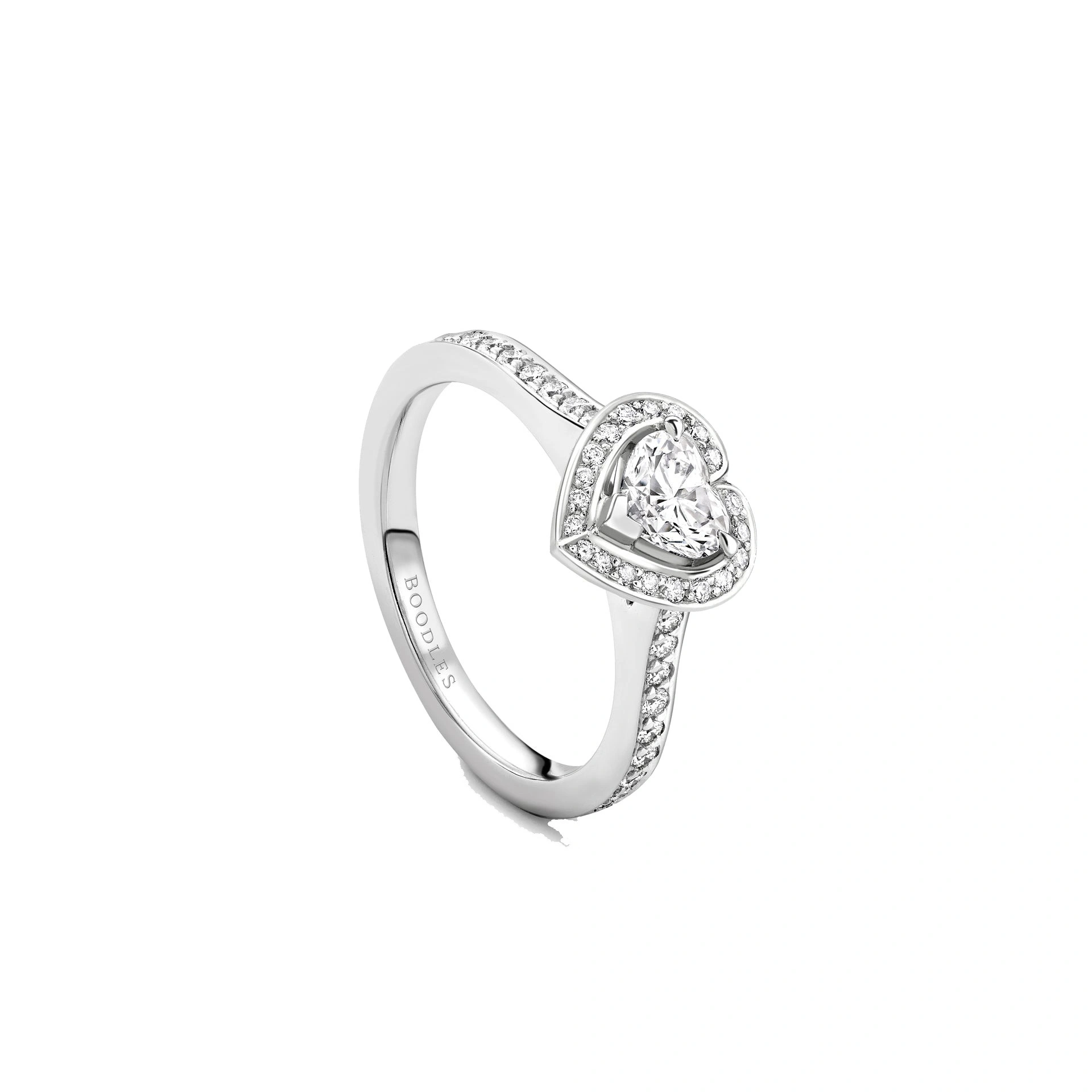 Boodles Vintage Heart Platinum Diamond Ring Boodles Vintage Heart Platinum Diamond Ring | Fine Rings | Coveti