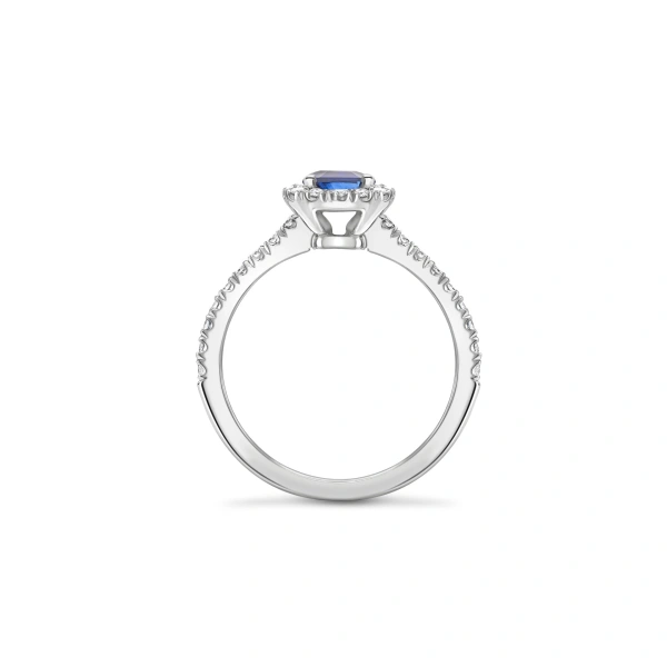 Boodles Vintage Octagonal Blue Sapphire Engagement Ring | Fine Rings | Coveti
