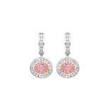 Boodles Vintage Oval Cut Pink Diamond Earrings | Fine Earrings | Coveti