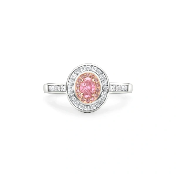 Boodles Vintage Oval Pink Diamond Platinum and Rose Gold Ring | Fine Rings | Coveti
