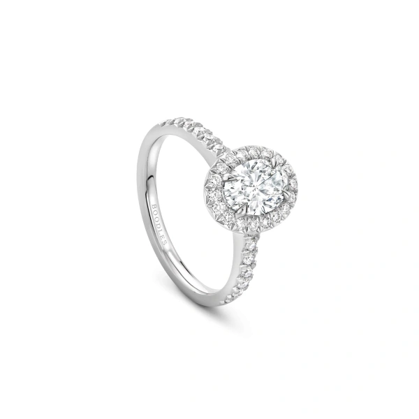 Boodles Vintage Oval Platinum Diamond Engagement Ring | Fine Rings | Coveti