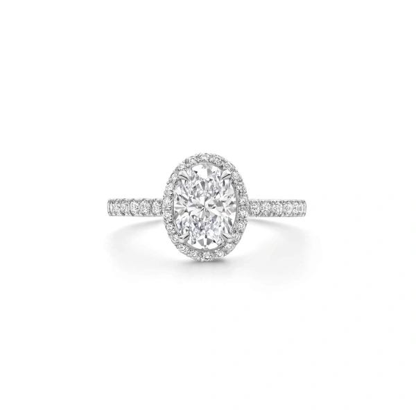 Boodles Vintage Oval Platinum Diamond Engagement Ring | Fine Rings | Coveti