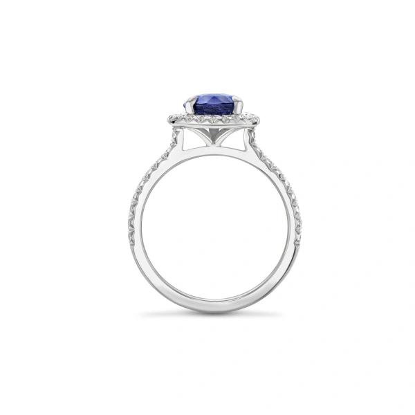 Boodles Vintage Pear Blue Sapphire Engagement Ring | Fine Rings | Coveti