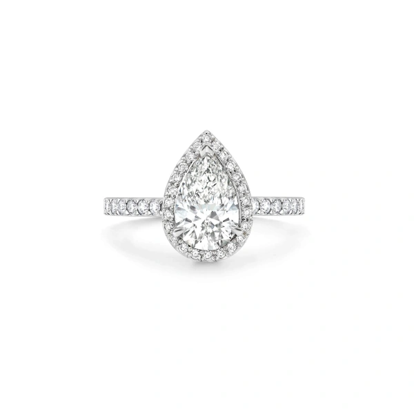 Boodles Vintage Pear Cut Platinum Diamond Engagement Ring | Fine Rings | Coveti