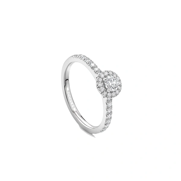 Boodles Vintage Round Platinum Diamond Engagement Ring 0.25 Carat | Fine Rings | Coveti