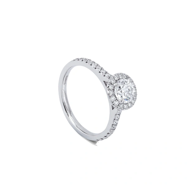 Boodles Vintage Round Platinum Diamond Engagement Ring 0.7 Carat FVS2 | Fine Rings | Coveti