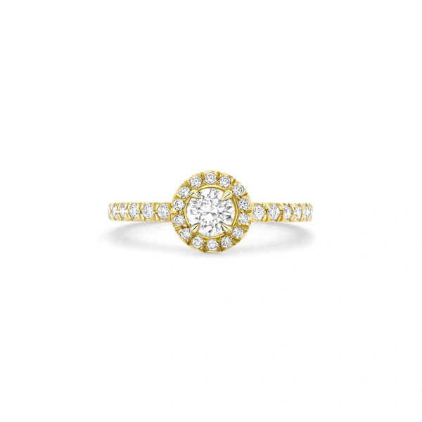 Boodles Vintage Round Yellow Gold Diamond Engagement Ring | Fine Rings | Coveti