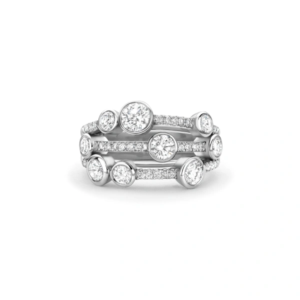 Boodles Waterfall Classic Platinum Diamond Ring | Fine Rings | Coveti