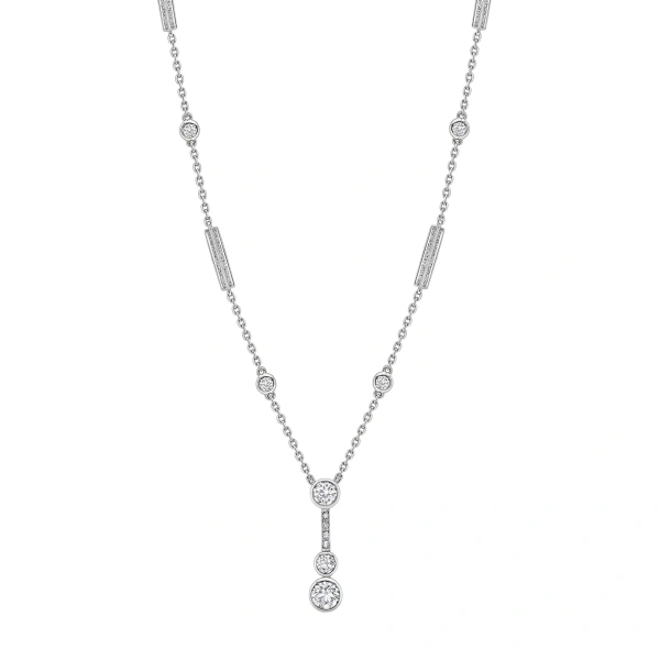 Boodles Waterfall Diamond Platinum Pendant | Fine Necklaces | Coveti