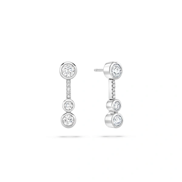 Boodles Waterfall Diamond Platinum Small Drop Earrings | Fine Earrings | Coveti