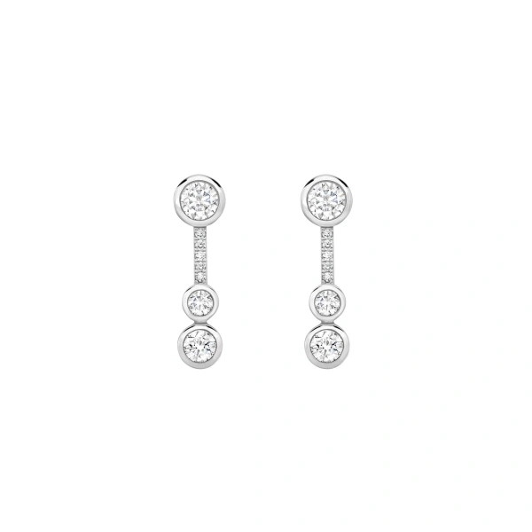 Boodles Waterfall Diamond Platinum Small Drop Earrings | Fine Earrings | Coveti
