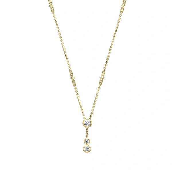Boodles Waterfall Diamond Yellow Gold Pendant | Fine Necklaces | Coveti