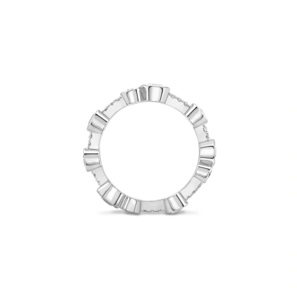 Boodles Waterfall Full-Hoop Platinum Diamond Ring | Fine Rings | Coveti