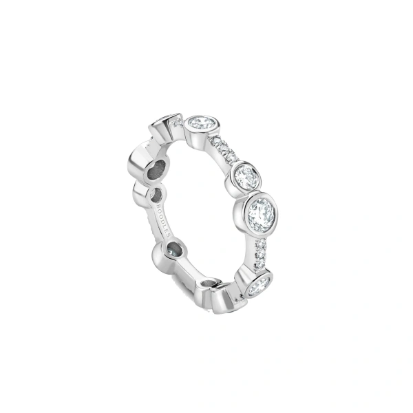 Boodles Waterfall Full-Hoop Platinum Diamond Ring | Fine Rings | Coveti