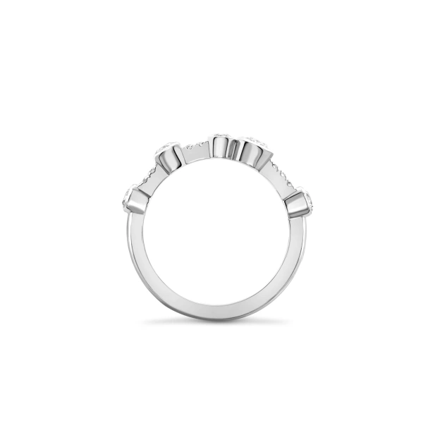 Boodles Waterfall Half-Hoop Platinum Diamond Ring | Fine Rings | Coveti