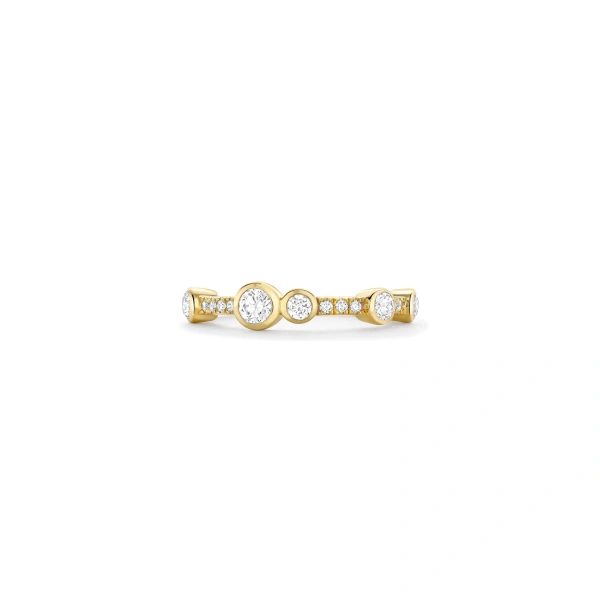 Boodles Waterfall Half-Hoop Yellow Gold Diamond Ring | Fine Rings | Coveti