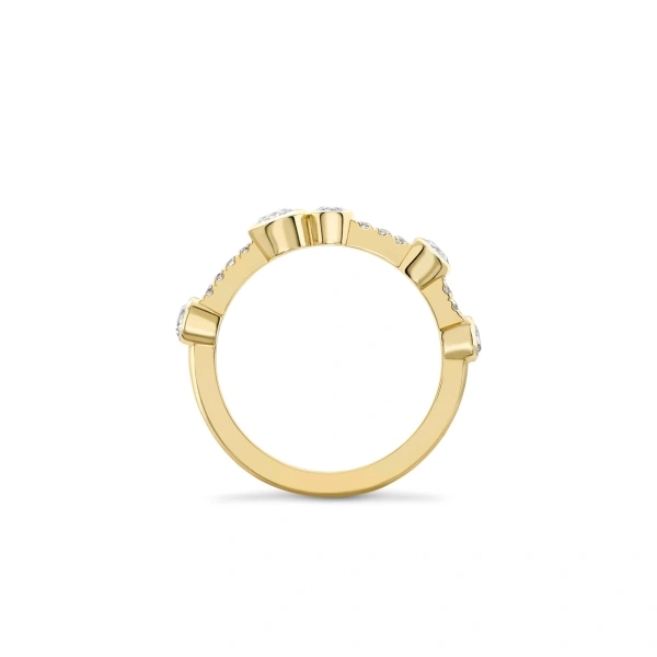 Boodles Waterfall Half-Hoop Yellow Gold Diamond Ring | Fine Rings | Coveti