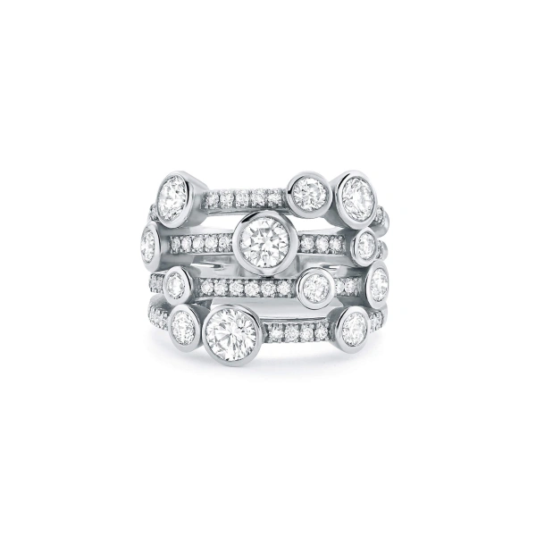 Boodles Waterfall Medium Platinum Diamond Ring | Fine Rings | Coveti