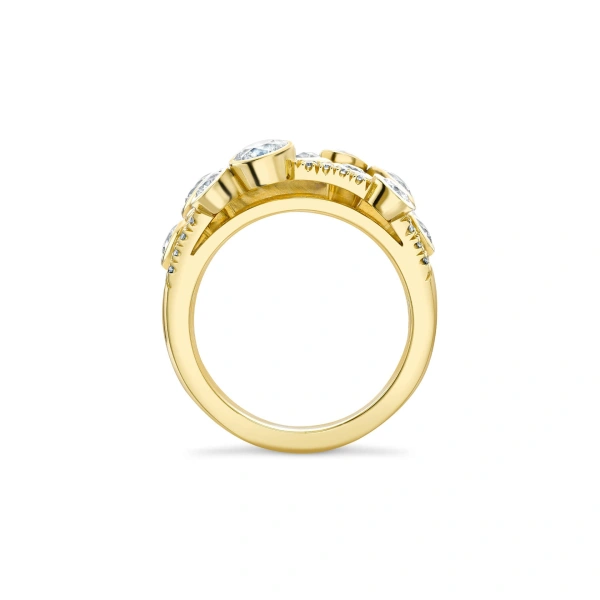 Boodles Waterfall Medium Yellow Gold Diamond Ring | Fine Rings | Coveti
