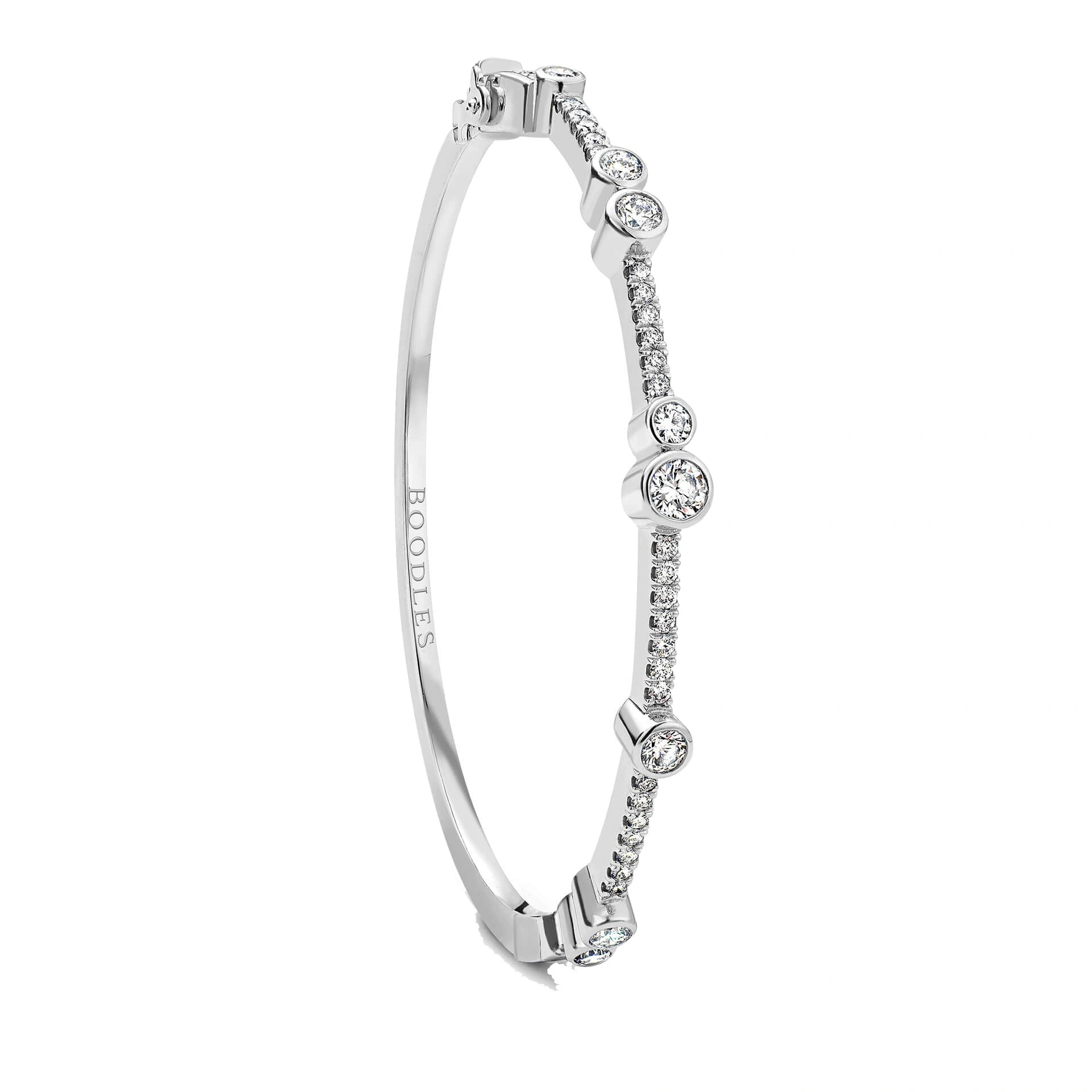 Boodles Waterfall Platinum Diamond Bangle Boodles Waterfall Platinum Diamond Bangle | Fine Bracelets | Coveti