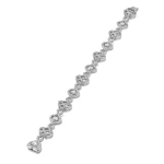 Boodles Woodland Platinum Heart Diamond Bracelet | Fine Bracelets | Coveti