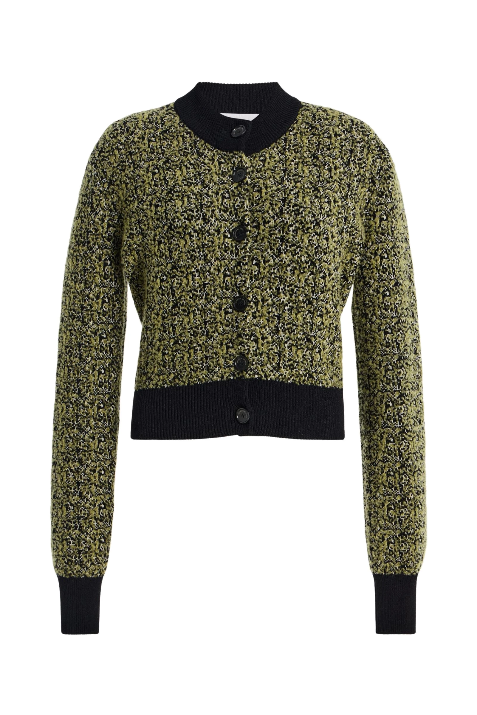 Brandon Maxwell Aubrey Cardigan in Green Static Brandon Maxwell Aubrey Cardigan in Green Static | Coveti