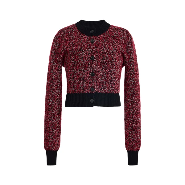 Aubrey Cardigan in Red Static