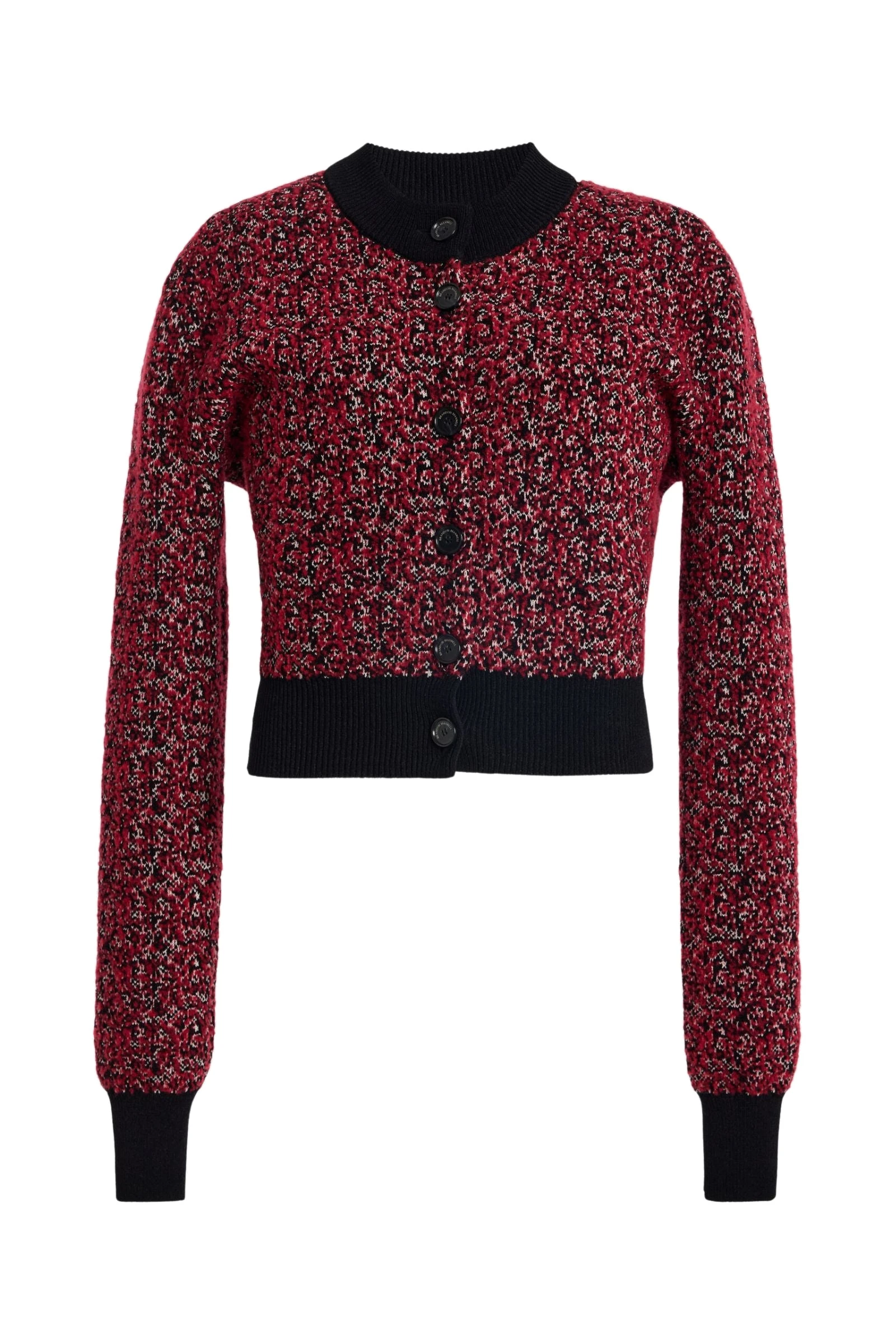 Brandon Maxwell Aubrey Cardigan in Red Static Brandon Maxwell Aubrey Cardigan in Red Static | Coveti