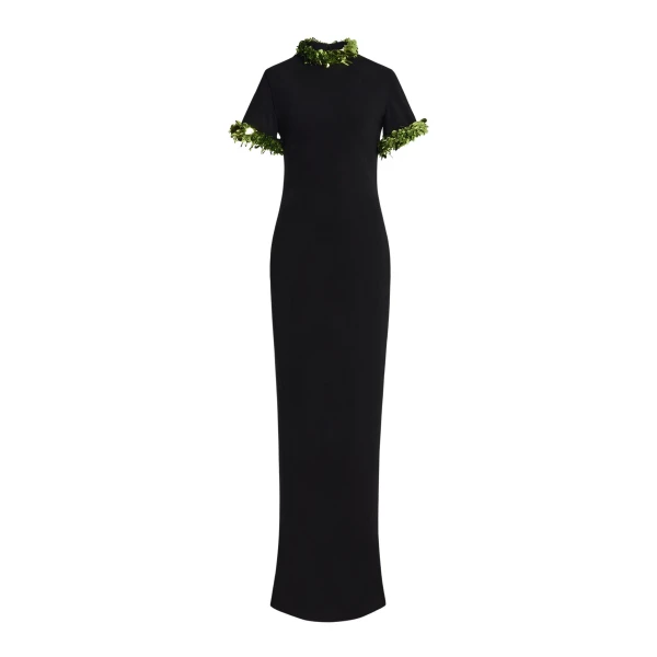 Bex Gown in Black and Green