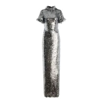 Brandon Maxwell Bex Gown in Silver | Coveti