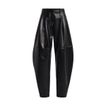 Brandon Maxwell Dean Pant in Black Leather | Coveti