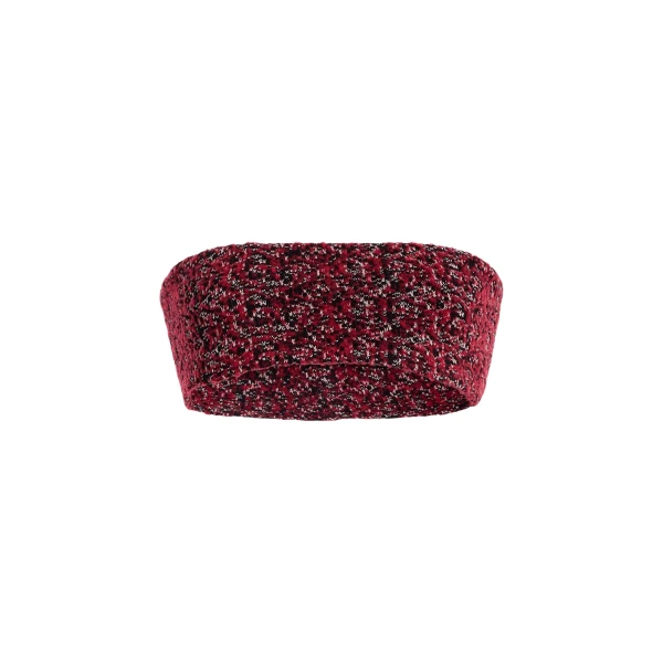 Demi Bandeau Top in Red Static
