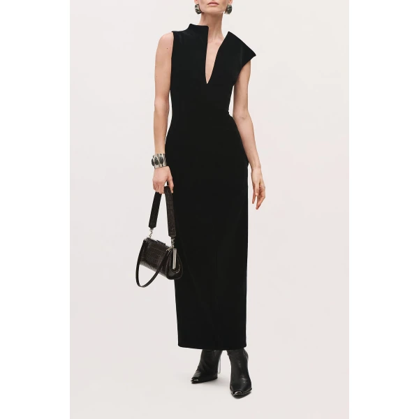 Brandon Maxwell Farren Dress in Black | Evening Gowns | Coveti