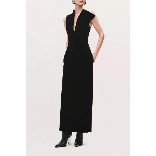 Brandon Maxwell Farren Dress in Black | Evening Gowns | Coveti