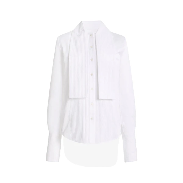 Inez Tuxedo Shirt in White