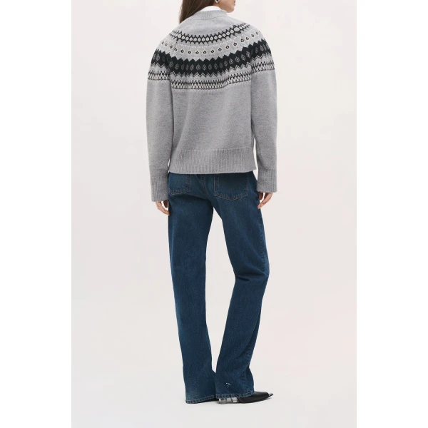 Brandon Maxwell Joanna Sweater in Fair Isle | Sweaters | Coveti