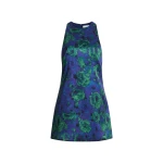 Brandon Maxwell Joelle Mini Dress in Blue Floral | Coveti