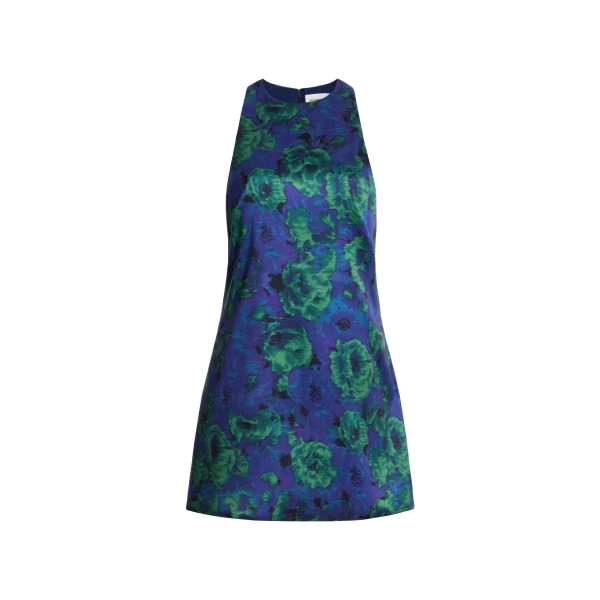 Joelle Mini Dress in Blue Floral