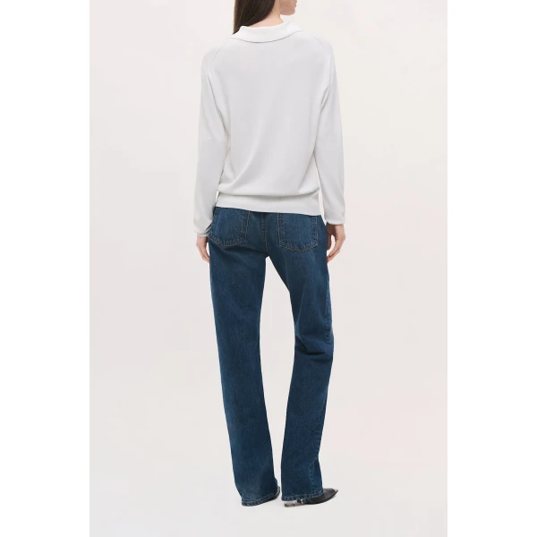 Brandon Maxwell Keaton Quarter Zip Sweater in White | Sweaters | Coveti
