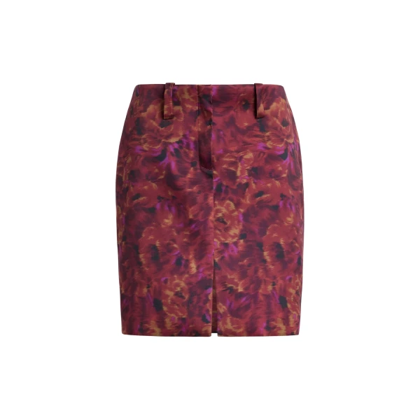 Lex Pencil Skirt in Red Floral