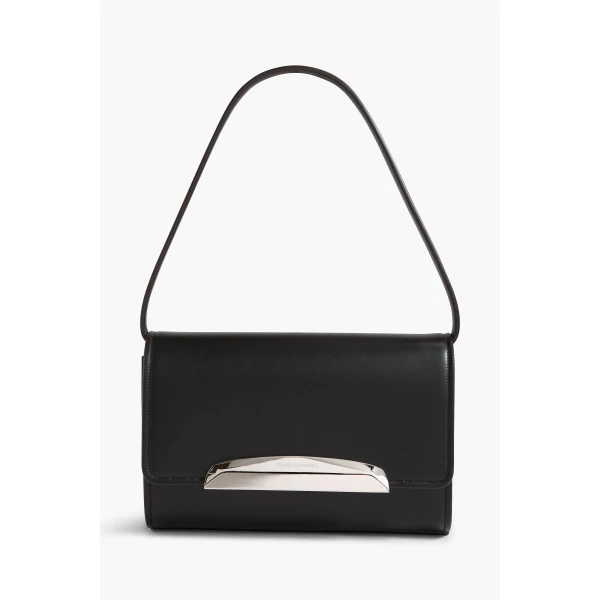 Brandon Maxwell Louise Pochette Bag in Black Leather | Shoulder & Crossbody Bags | Coveti