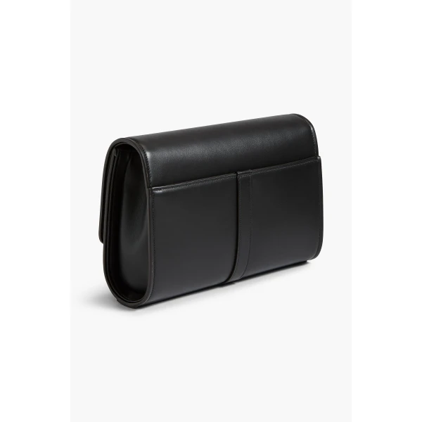 Brandon Maxwell Louise Pochette Bag in Black Leather | Shoulder & Crossbody Bags | Coveti