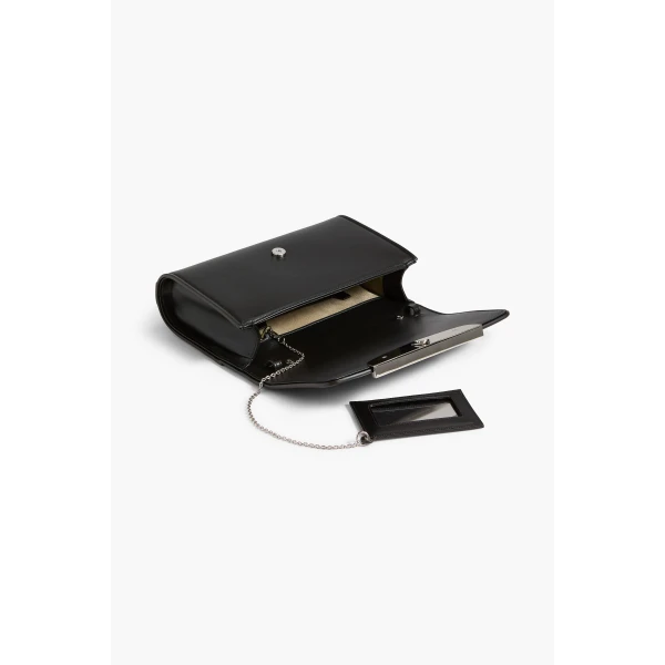 Brandon Maxwell Louise Pochette Bag in Black Leather | Shoulder & Crossbody Bags | Coveti