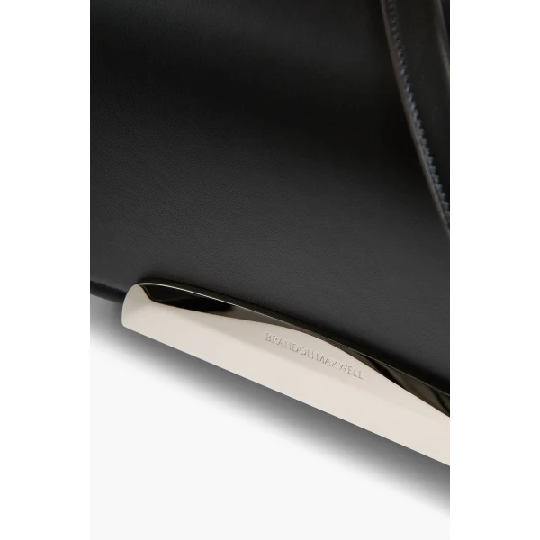Brandon Maxwell Louise Pochette Bag in Black Leather | Shoulder & Crossbody Bags | Coveti