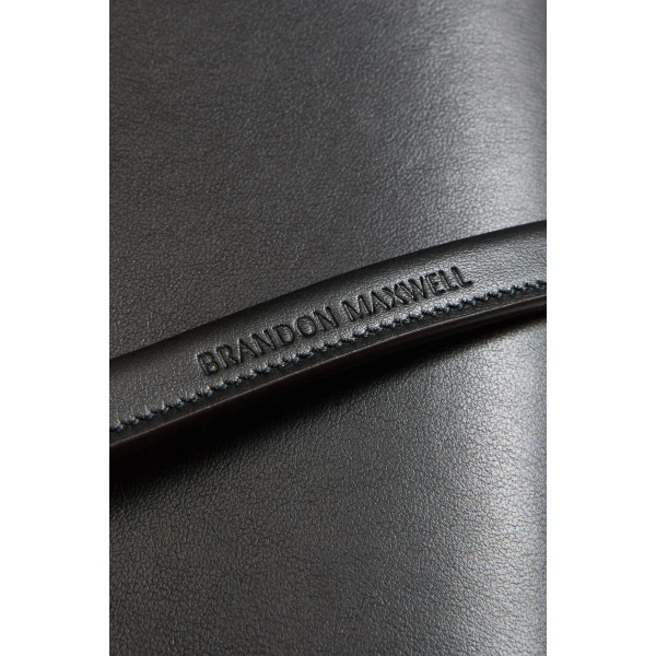 Brandon Maxwell Louise Pochette Bag in Black Leather | Shoulder & Crossbody Bags | Coveti