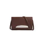 Brandon Maxwell Louise Pochette Bag in Espresso Leather | Coveti