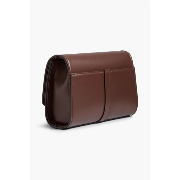 Brandon Maxwell Louise Pochette Bag in Espresso Leather | Shoulder & Crossbody Bags | Coveti